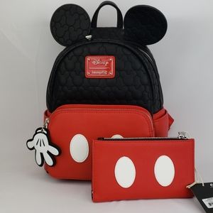 Loungefly Quilted Mickey Cosplay Backpack Wallet